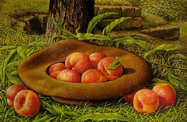 Hat Full Of Peaches Oil Painting by Levi Wells Prentice