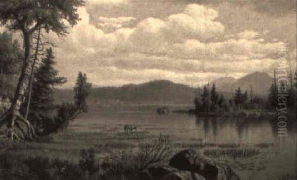 Raquette Lake, New York Oil Painting by Levi Wells Prentice