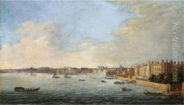 View Of Westminster And The Thames by Cornelis Bol