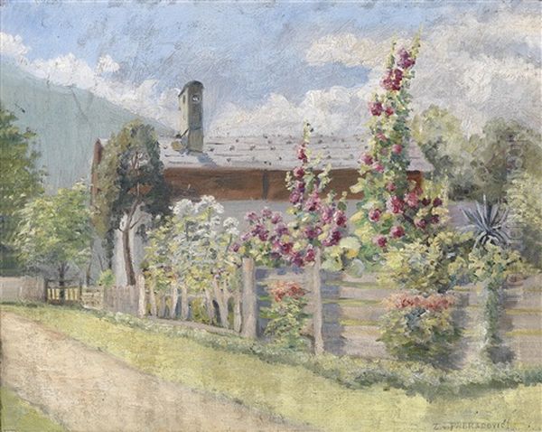 Bauerngarten Mit Malven Oil Painting by Zora von Preradovic