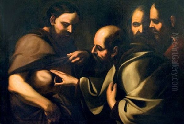 The Incredulity Of Saint Thomas Oil Painting by Gregorio Preti