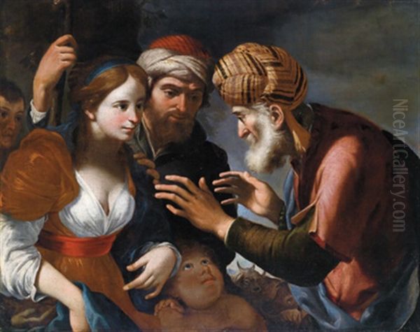 Der Prophet Elija Und Die Witwe Von Sarepta; Il Profeta Elia E La Vedova Di Sarepta Oil Painting by Gregorio Preti