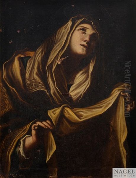 Die Heilige Veronika Mit Dem Schweistuch Oil Painting by Mattia Preti