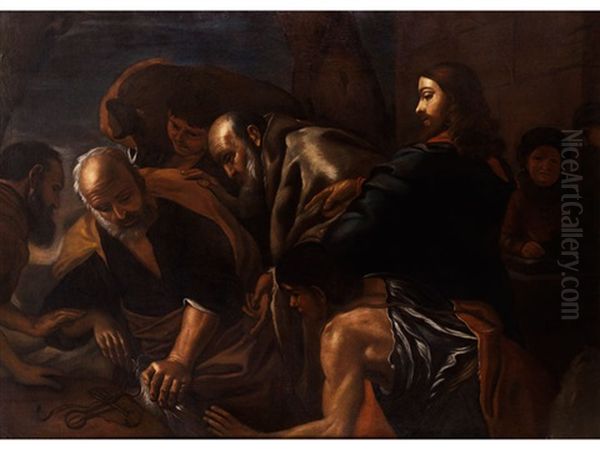 Jesus Und Der Steuereinnehmer Oil Painting by Mattia Preti