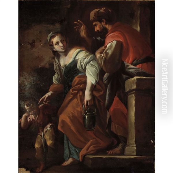 The Expulsion Of Hagar Oil Painting by Mattia Preti