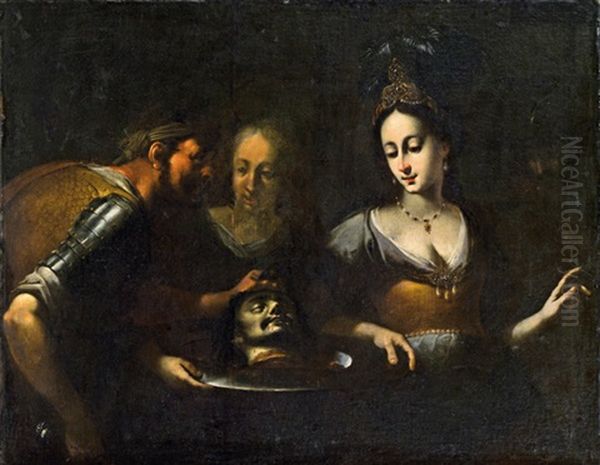 Salome Empfangt Von Herodes Das Haupt Johannes Des Taufers Oil Painting by Mattia Preti