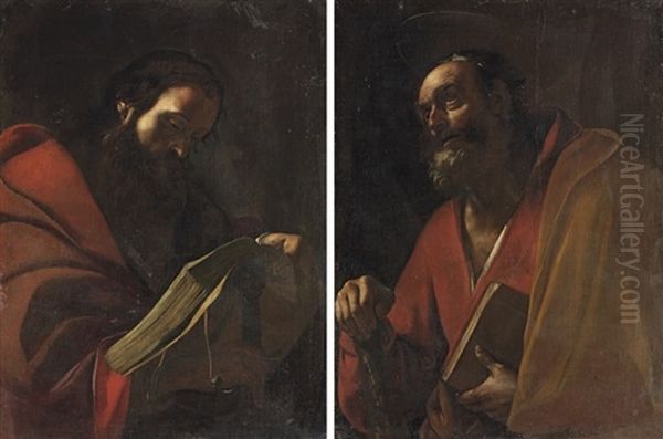 Saint Paul (+ Saint James The Greater; 2 Works) Oil Painting by Mattia Preti