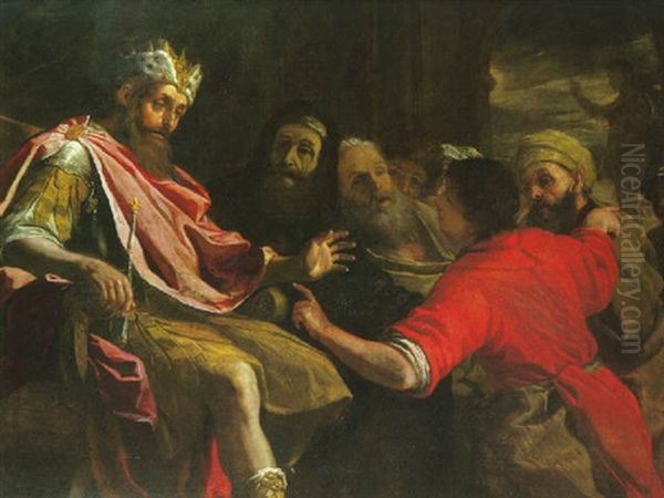 Daniel Interpreting Nebuchadnezzar's First Dream Oil Painting by Mattia Preti