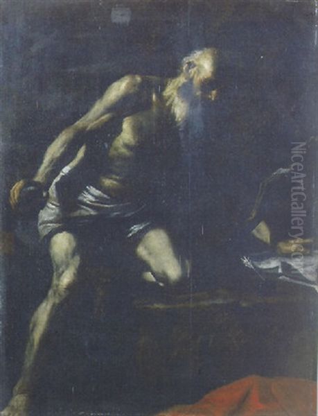 San Gerolamo Penitente Oil Painting by Mattia Preti