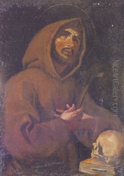 St. Francis At Prayer Oil Painting by Mattia Preti