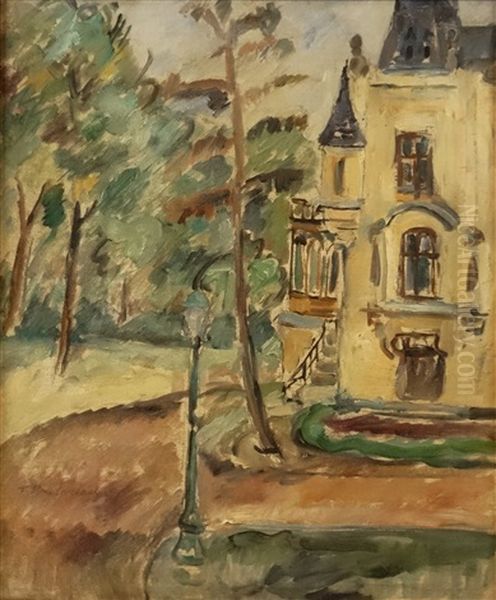 Micescu Istrate House In Cismigiu Oil Painting by Florenta Pretorian