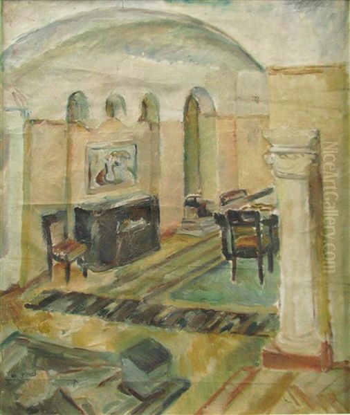 Interior Oil Painting by Florenta Pretorian