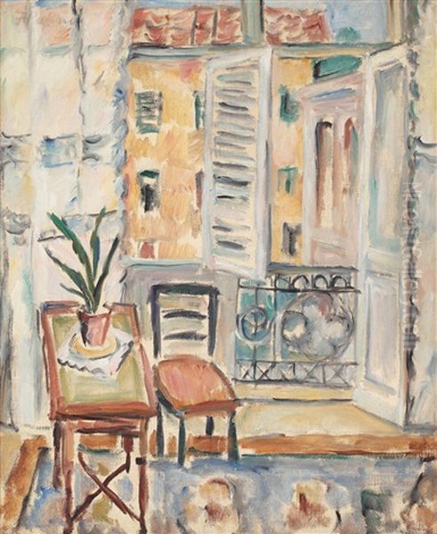 Window To Place Dauphine Oil Painting by Florenta Pretorian