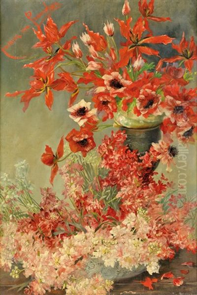 Blumenstillleben Oil Painting by Hermione von Preuschen