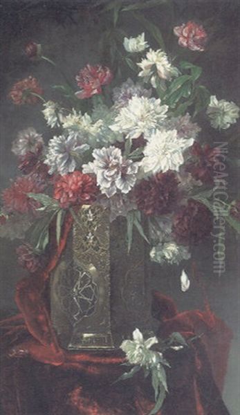 Peonies In A Vase by Hermione von Preuschen