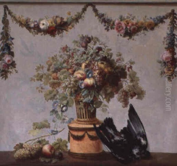 Bouquet De Fleurs Oil Painting by Jean Louis Prevost