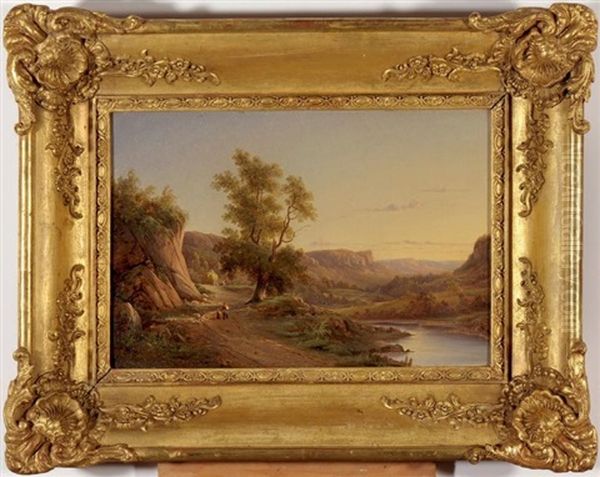 Paysage D'italie Oil Painting by Franck Jean Henri Marie Prevost-Ritter