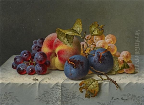 Fruchtestillleben Oil Painting by Emilie Preyer