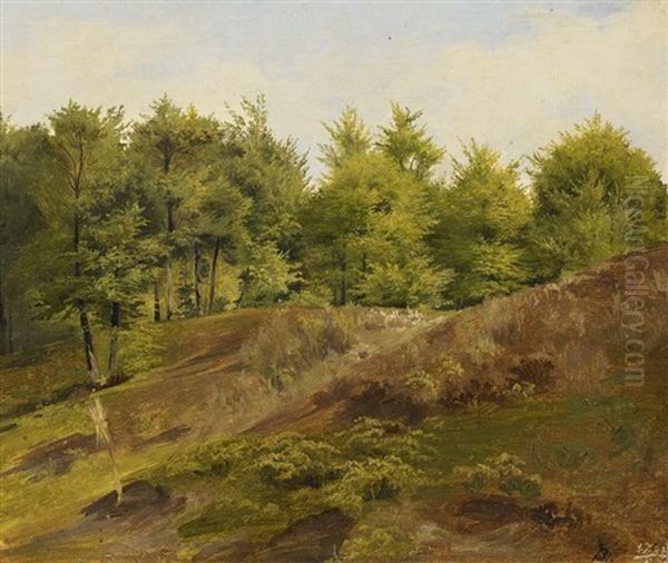 Waldlandschaft Oil Painting by Johann Wilhelm Preyer