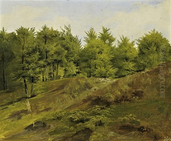 Waldlandschaft Oil Painting by Johann Wilhelm Preyer