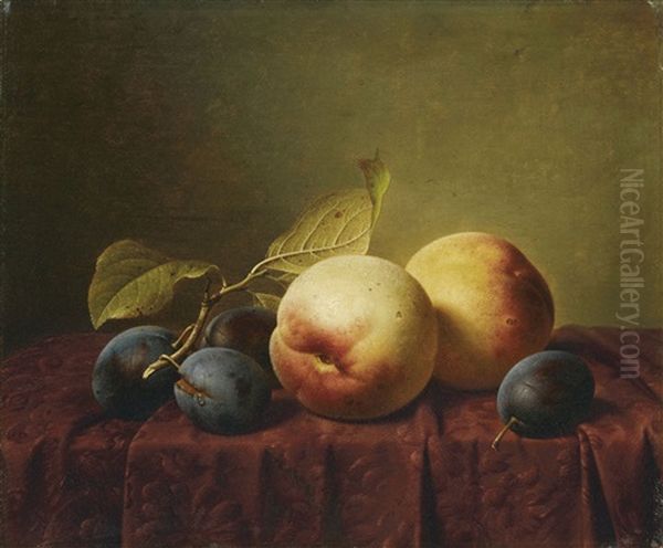 Fruchtestillleben Oil Painting by Johann Wilhelm Preyer