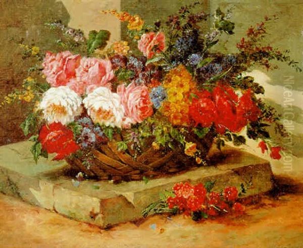 Blumenstilleben Oil Painting by Johann Wilhelm Preyer