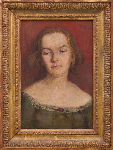 Potrait Of A Lady Oil Painting by Jane R. Price