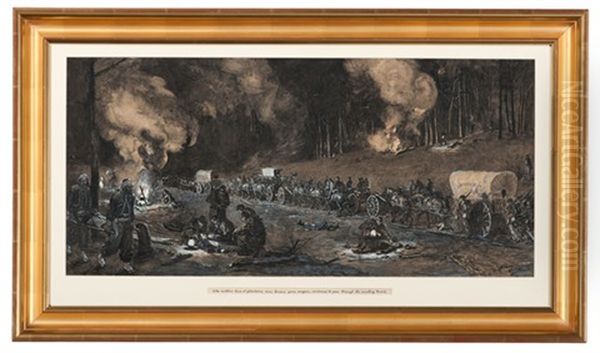 The Battle Of The Wilderness Oil Painting by Norman Mills Price