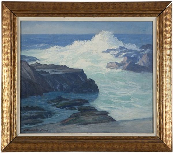 Rocky Coastal Oil Painting by William Henry Price