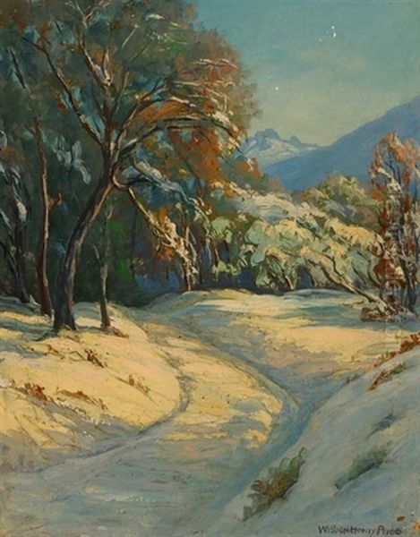 Winter In The Mountains Oil Painting by William Henry Price