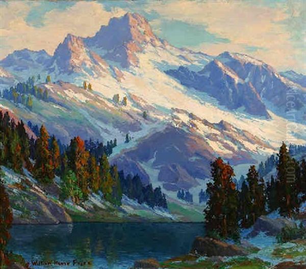 Sunlight On Sierra Slopes Oil Painting by William Henry Price