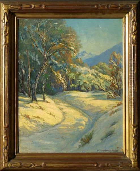 Winter In Montana Oil Painting by William Henry Price