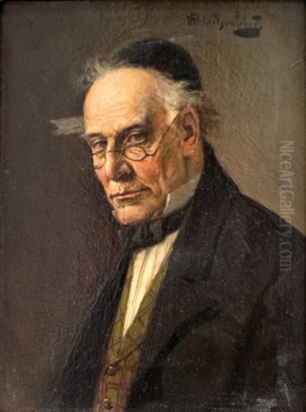 Portrait Of A Man Oil Painting by Alois Heinrich Priechenfried