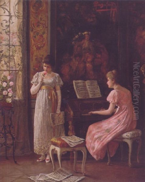 The Recital Oil Painting by Alois Heinrich Priechenfried