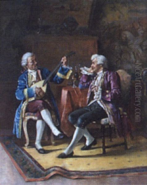 The Recital Oil Painting by Alois Heinrich Priechenfried