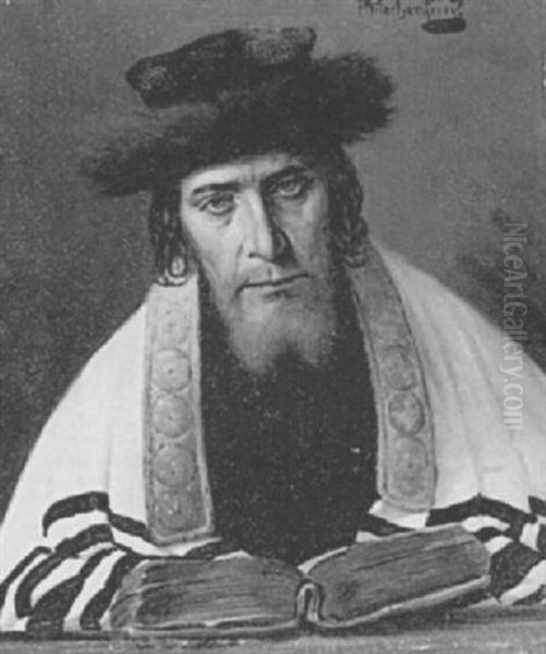 The Talmudic Scholar Oil Painting by Alois Heinrich Priechenfried