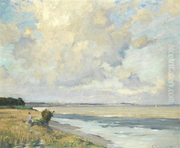 The South West Wind, Gorleston Oil Painting by Bertram Priestman