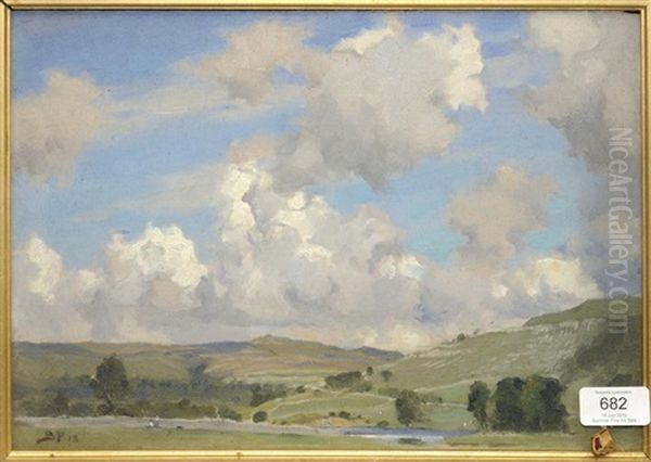 The Hills Of Upper Wharfedale Oil Painting by Bertram Priestman