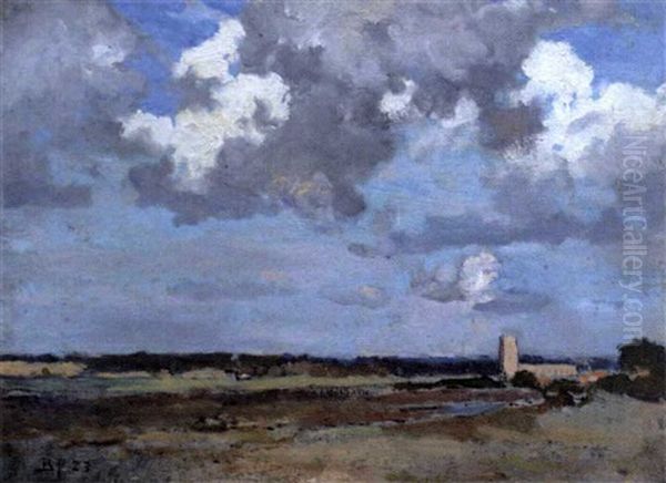 Blythburgh Church, Suffolk, From The South Oil Painting by Bertram Priestman