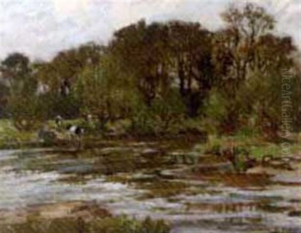 The Watering Place Oil Painting by Bertram Priestman