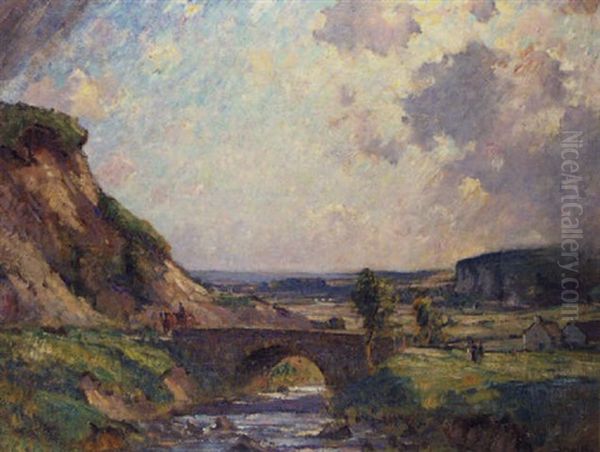 Storm Cloud Over Wharfedale Oil Painting by Bertram Priestman