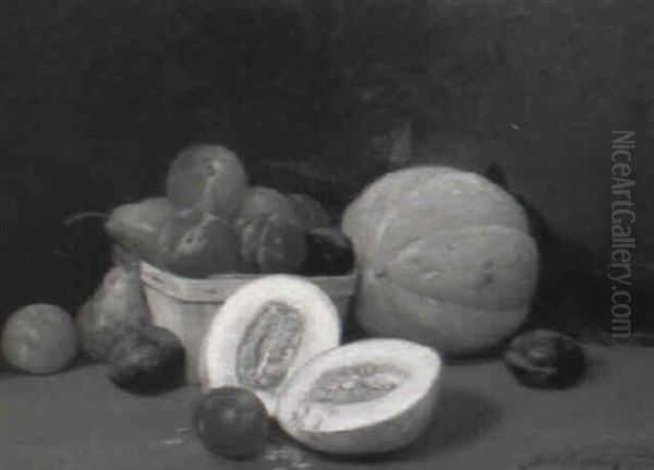 Still Life With Melons Oil Painting by Bertram Priestman