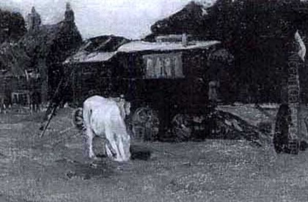 The Gypsy Camp Oil Painting by Bertram Priestman