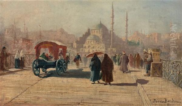 Pont De Galata, 1903 Oil Painting by Francois Leon Prieur-Bardin