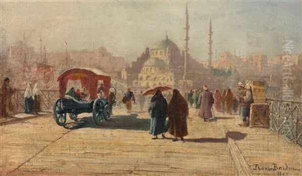 Pont De Galata, 1903 Oil Painting by Francois Leon Prieur-Bardin