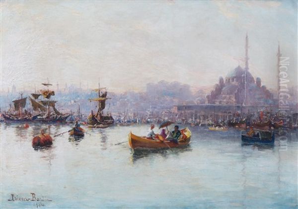 Istanbul Oil Painting by Francois Leon Prieur-Bardin