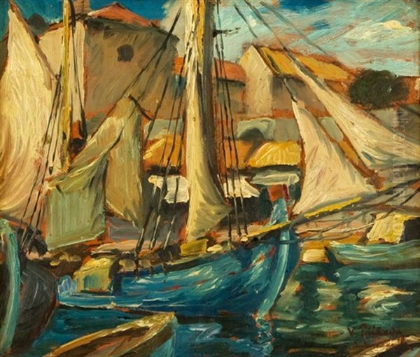 Pristav V Dubrovniku Oil Painting by Vaclav Prihoda