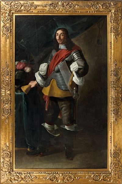 Portrait De Gentilhomme En Cuirasse Oil Painting by Luigi Primo