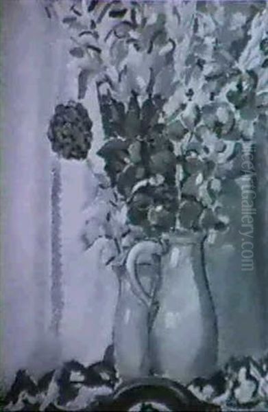 Nature Morte Au Vase De Fleurs Oil Painting by Andre Julien Prina