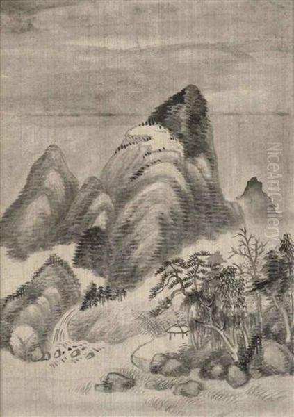 Landscape In Ancient Styles (album W/12 Works) Oil Painting by  Prince Yongrong